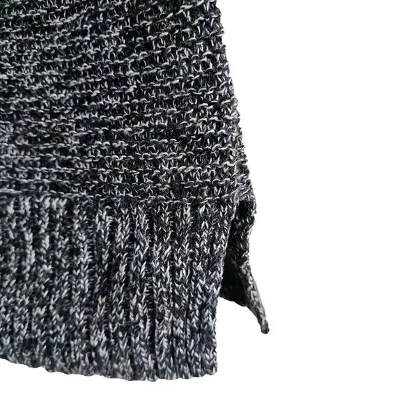 EILEEN FISHER Women's Petite L PL Linen Sweater Black Beige Center Seam Bust 36" - Picture 7 of 8